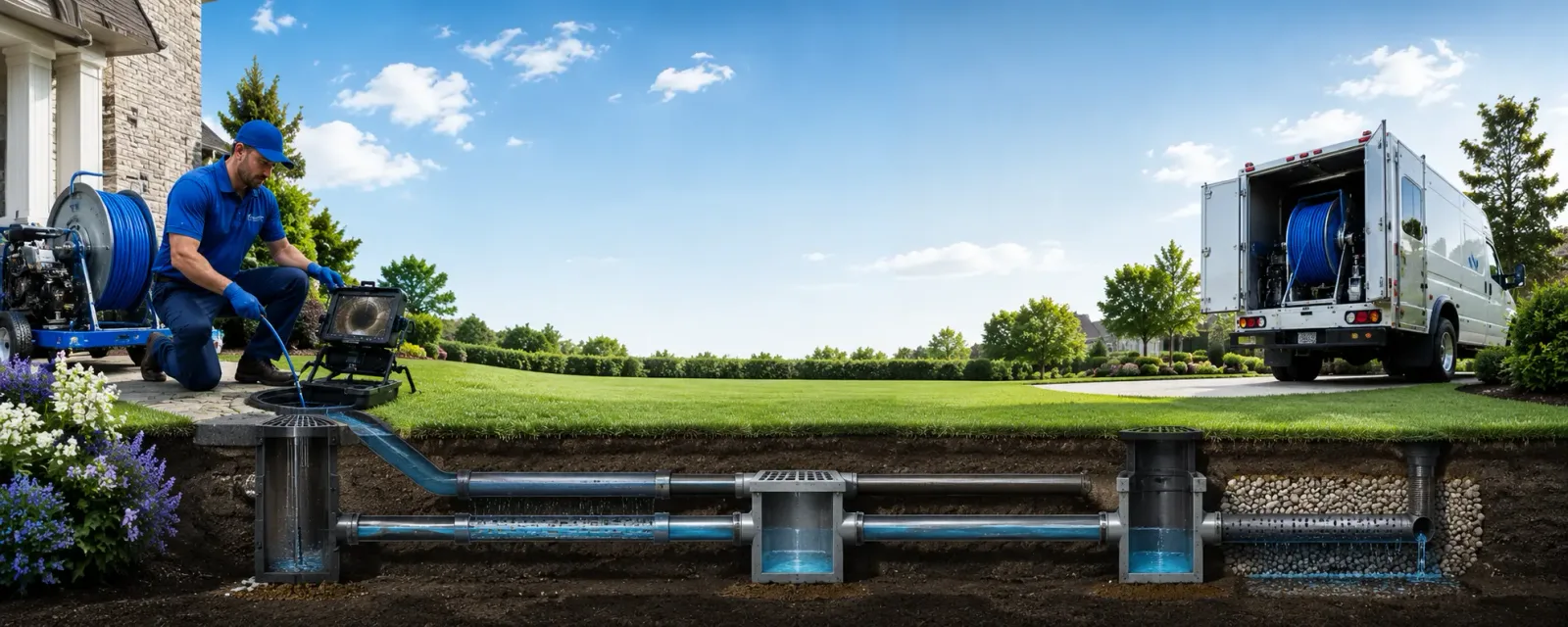 Outdoor drain cleaning information for Newell, WV